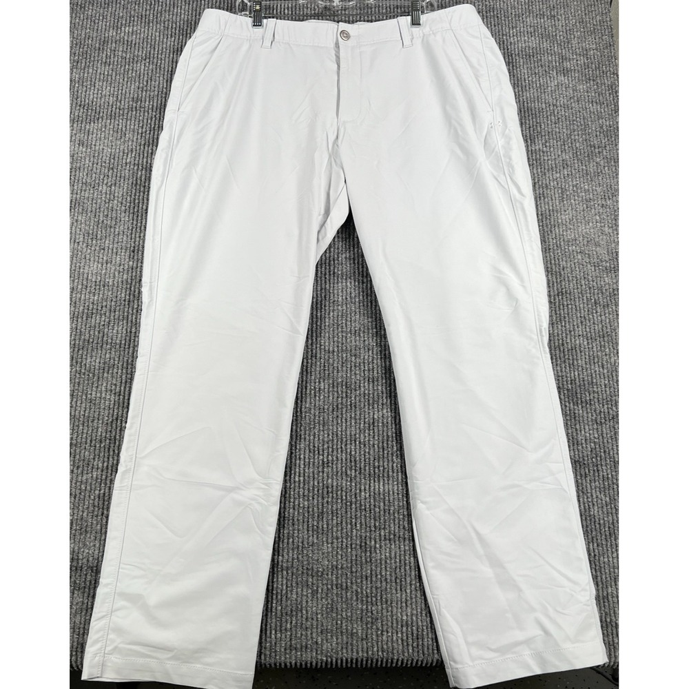 Under Armour Pants Mens 40x32 Light Gray Chino Performance Golf Casual Outdoor